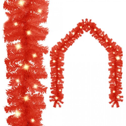 Ghirlandă de crăciun cu becuri led, roșu, 10 m