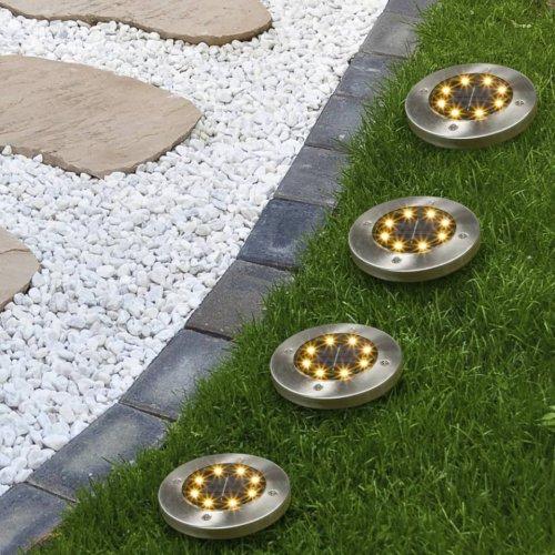 HI Set de lămpi solare cu LED-uri de grădină, 4 buc.