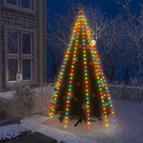 Instalație pom de Crăciun rețea cu 300 LED multicolor 300 cm