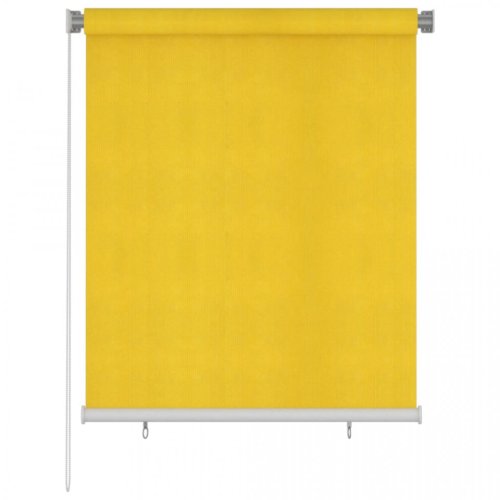 Jaluzea tip rulou de exterior, galben, 120x140 cm, hdpe