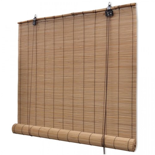 Jaluzea tip rulou, maro, 150x160 cm, bambus