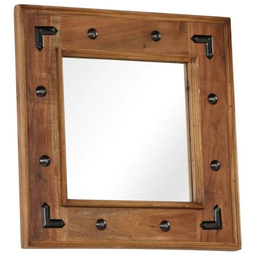 Oglindă, lemn masiv de salcâm, 50 x 50 cm