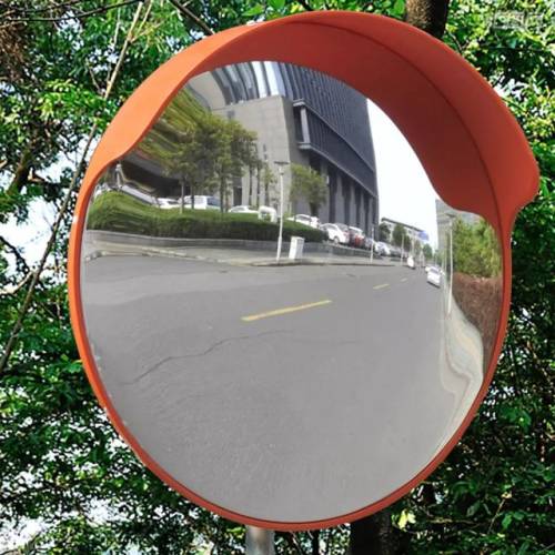 Casa Practica Oglindă rutieră plastic pc convexă de exterior 45 cm portocaliu