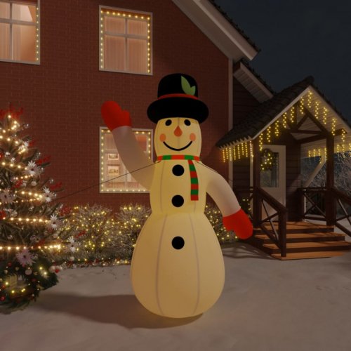 Casa Practica Om de zăpadă gonflabil pentru crăciun cu led-uri, 455 cm