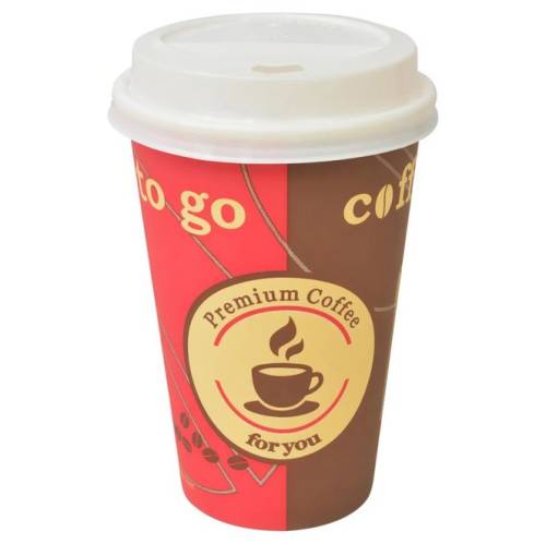 Pahare de unică folosință pentru cafea cu capac 355 ml (12 oz)