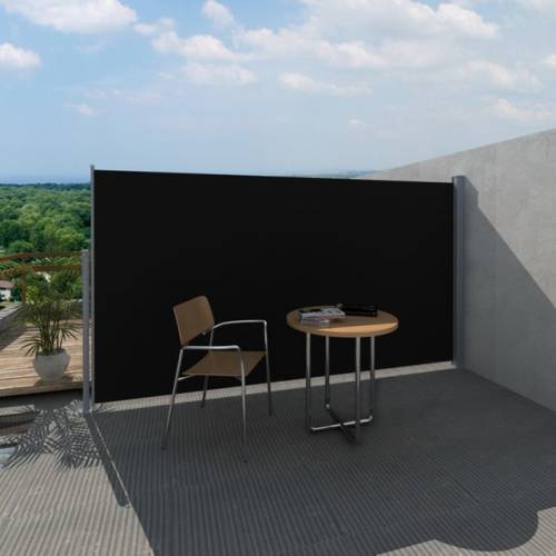 Paravan pentru curte și terasă lateral 160 x 300 cm negru
