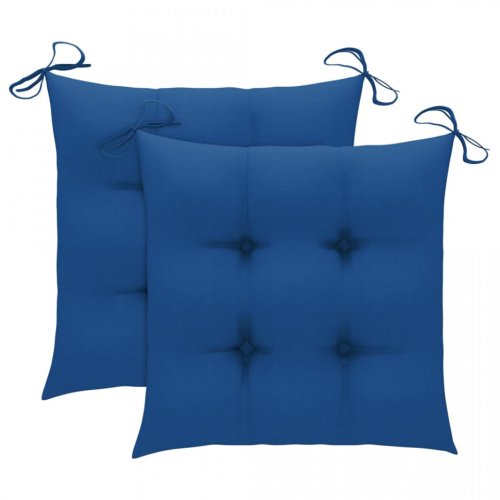 Perne de scaun, 2 buc., albastru deschis, 40 x 40 x 7 cm, textil
