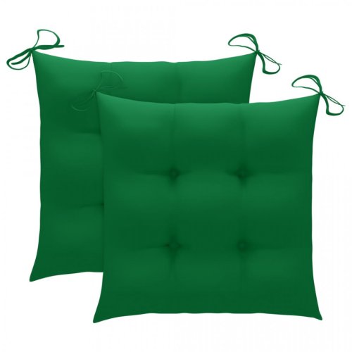 Perne de scaun, 2 buc, verde, 50 x 50 x 7 cm, textil