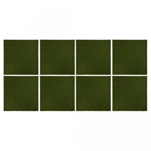 Plăci de iarbă artificială, 8 buc, 50x50x2,5 cm, cauciuc