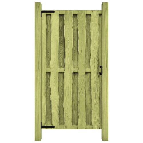 Poartă de grădină, verde, 100 x 197 cm, lemn de pin tratat fsc