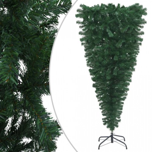 Pom de Crăciun artificial inversat, cu suport, verde, 120 cm