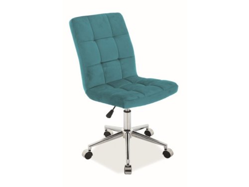 Q-020 velvet swivel scaun turquoise bluvel 85