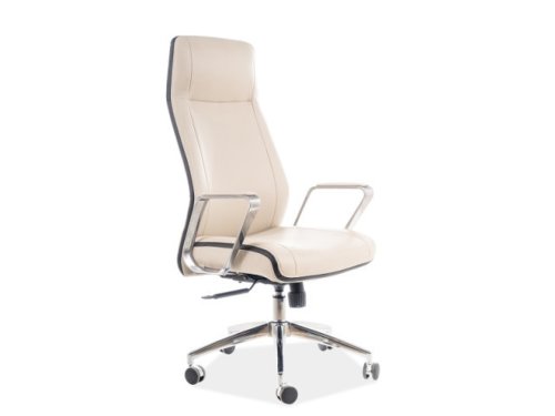 Q-321 swivel scaun beige eco leather