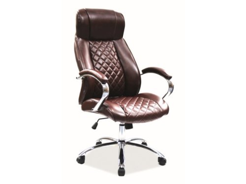 Q-557 swivel scaun brown eco leather