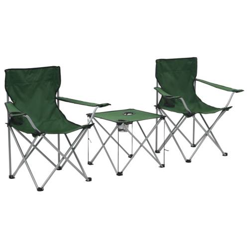 Casa Practica Set masă și scaune de camping, 3 piese, verde