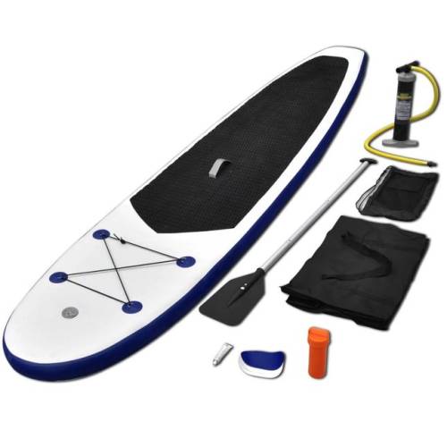 Casa Practica Set placă de stand up paddle sup surf gonflabilă, albastru și alb