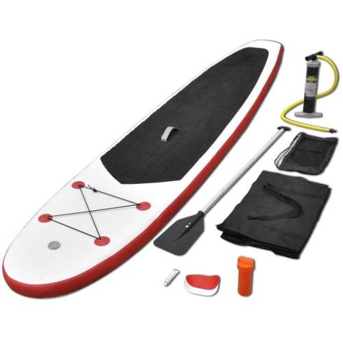 Casa Practica Set placă de stand up paddle sup surf gonflabilă, roșu și alb