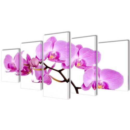 Casa Practica Set tablouri imprimate pe pânză orhidee 100 x 50 cm