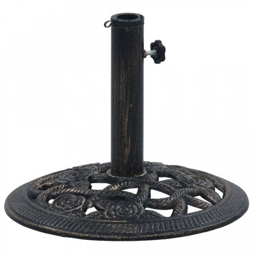 Casa Practica Suport de umbrelă, negru și bronz, 9 kg, fontă, 40 cm