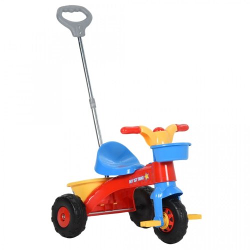 Tricicletă pentru copii cu mâner pentru părinți, multicolor