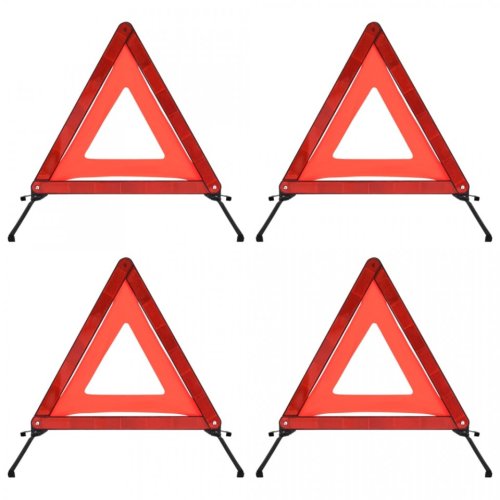 Casa Practica Triunghiuri avertisment trafic, 4 buc., roșu, 56,5x36,5x44,5 cm