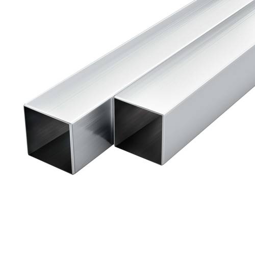Tuburi din aluminiu, secțiune pătrată, 6 buc, 40x40x2 mm, 1 m