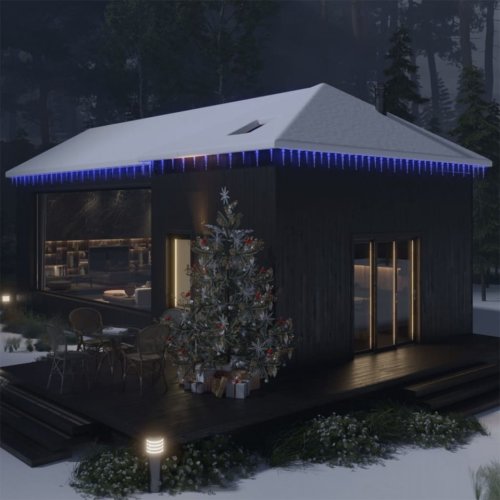 Casa Practica Țurțuri luminițe de crăciun 100 buc. albastru acril telecomandă