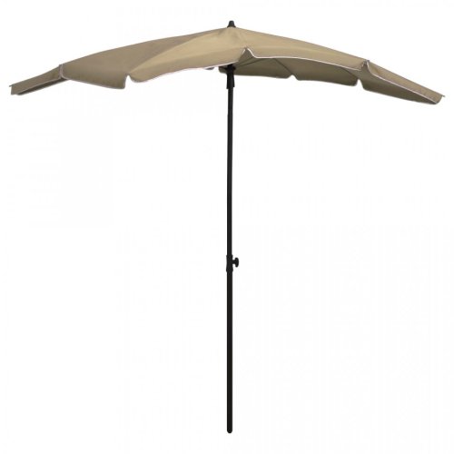Umbrelă de grădină cu stâlp, gri taupe, 200x130 cm