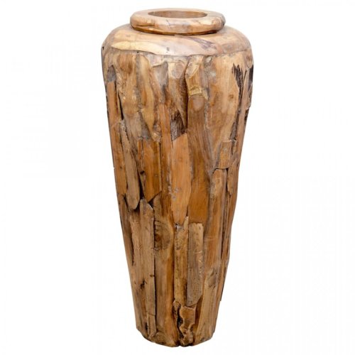 Vază decorativă, 40 x 80 cm, lemn masiv de tec