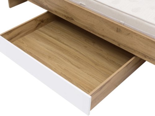 Zlata 013 szu rama de pat storage drawer oak tahoe/white