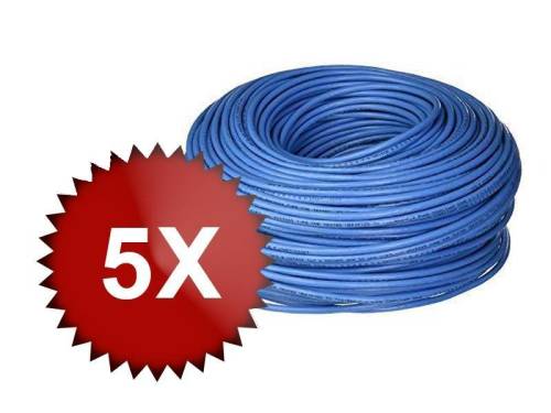 5 role x cablu coaxial cupru rg6 + 2x0,75 alimentare 100m safer