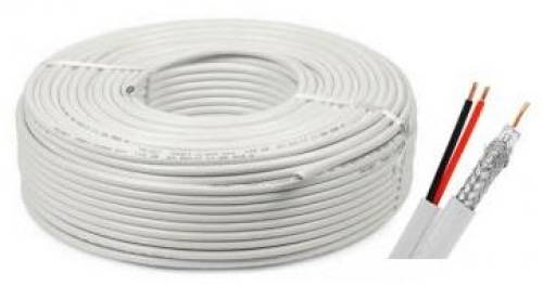 Cablu coaxial cca rg6 + 2x0,75 alimentare 100m safer