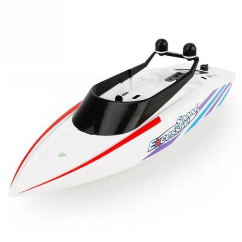Barca cu telecomanda iuni rc racing boat waterproof, frecventa 2.4g, alb