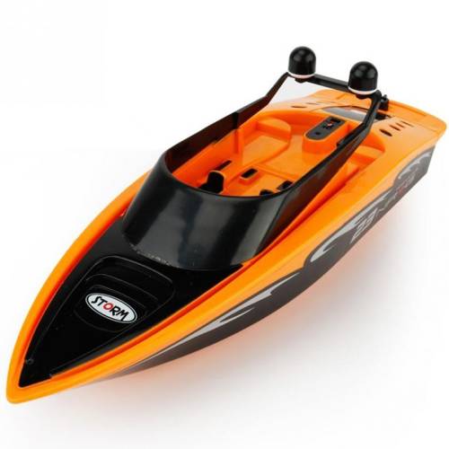 Barca cu telecomanda iuni rc racing boat waterproof, frecventa 2.4g, portocaliu