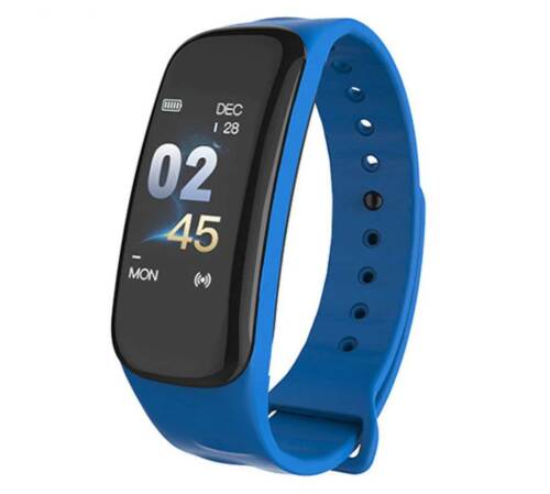 Bratara smart smartband techstar® c1 fitness, waterproof ip67, bt4.0, oled color, albastru