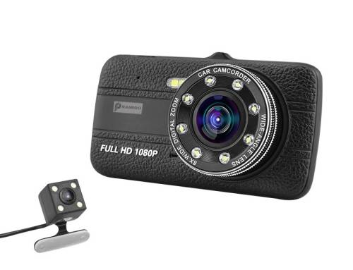 Camera video auto novatek t800 dubla 8 led-uri nightvision tip led fullhd 12mpx si display 4
