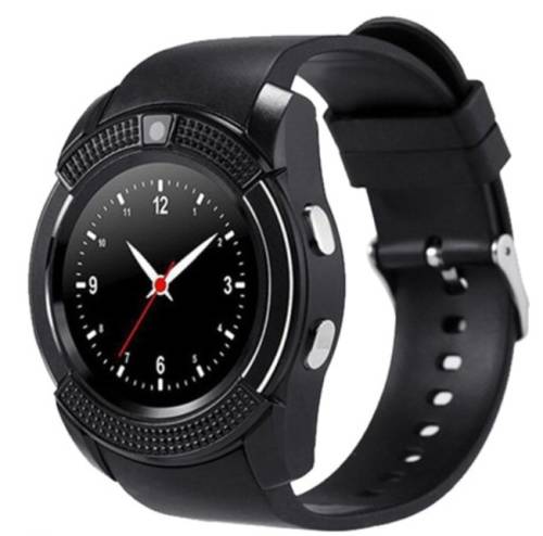 Ceas smartwatch v8 negru handsfree bluetooth 3.0 micro sim android camera 1.3mp