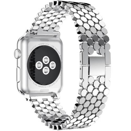 Curea pentru apple watch silver jewelry iuni 40mm otel inoxidabil