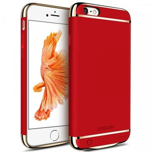Husa baterie ultraslim iphone 6/6s, iuni joyroom 2500mah, red