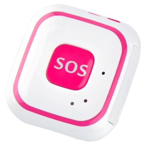 Mini gps tracker gsm iuni v29, sos, gps+lbs+wifi, copii si varstnici, roz