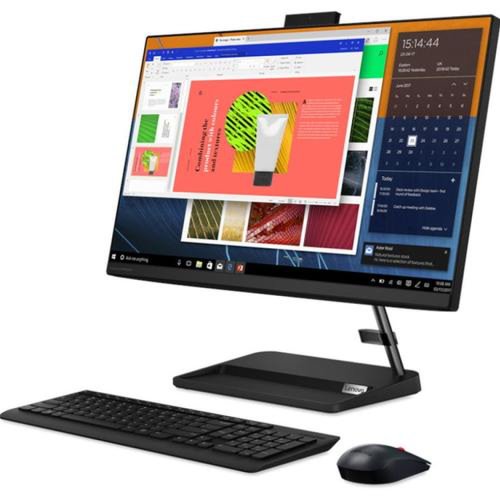 All in one pc lenovo ideacentre 3 24itl6 (procesor intel® core™ i3-1115g4 (2 cores, up to 4.1ghz, 6mb), 23.8inch, full hd, ips, 8gb ram, 256gb ssd, intel uhd graphics, camera web, no os, negru)