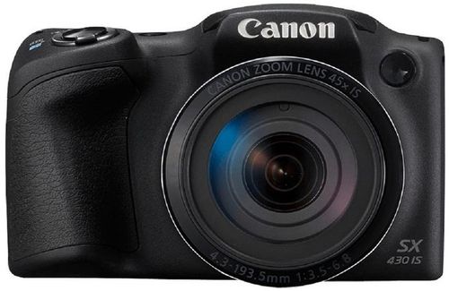 Aparat foto digital canon powershot sx430 is, 20 mp, filmare hd, zoom optic 45x, wifi, nfc (negru)