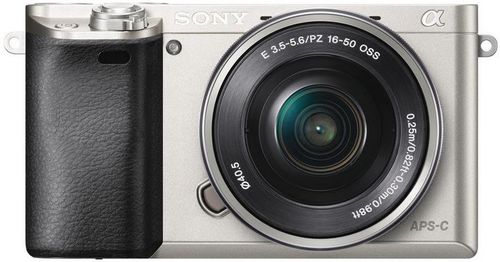 Aparat foto digital sony alpha a6000, cu obiectiv 16-50mm, 24.3 mp, filmare full hd, zoom optic 3x (argintiu)