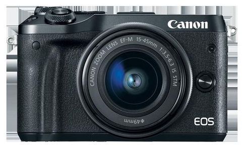 Aparat foto mirrorless canon eos m6 ef-m, 15-45 mm, 24.4mp, filmare fullhd (negru)
