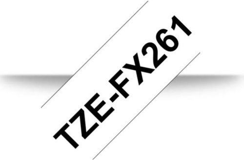 Banda laminata flexibila brother tze-fx261, 36mm/8m, negru/alb