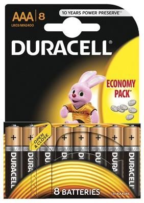 Baterie duracell basic aaa lr03, 8 buc
