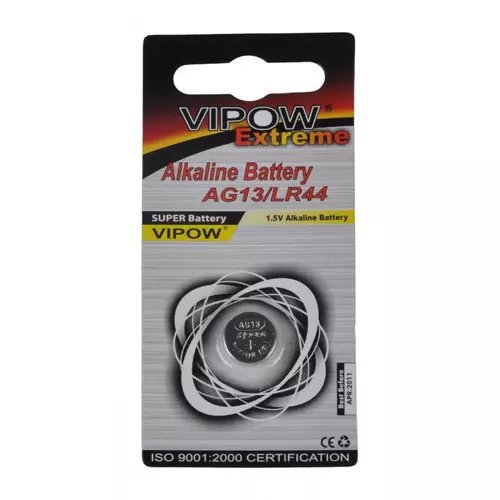 Baterie vipow extreme ag13 (lr44), 1.5v, 1 bucata