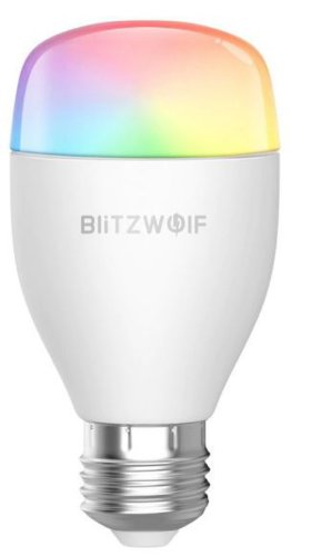 Bec smart blitzwolf bw-lt27, wi-fi, rgb, e27, 9w, 850 lumeni, comanda vocala
