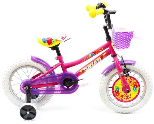 Bicicleta copii dhs 1402, cadru 7inch, roti 14inch (roz)