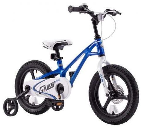 Bicicleta copii royalbaby g1601c galaxy, roti 16inch, cadru magneziu, frana pe disc (albastru/alb)